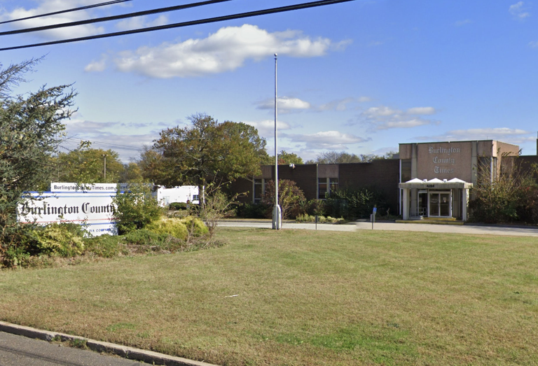 A 2019 photo of the Burlington County Times building, which was demolished in 2020