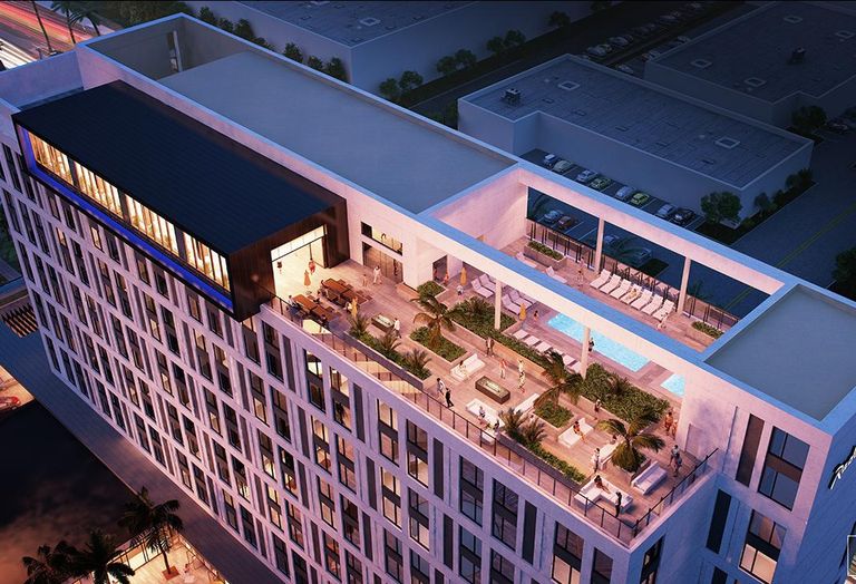 Rendering of the Radisson Blu, a 12-story 326-key upscale hotel at 1601 S. Anaheim Blvd. in Anaheim  