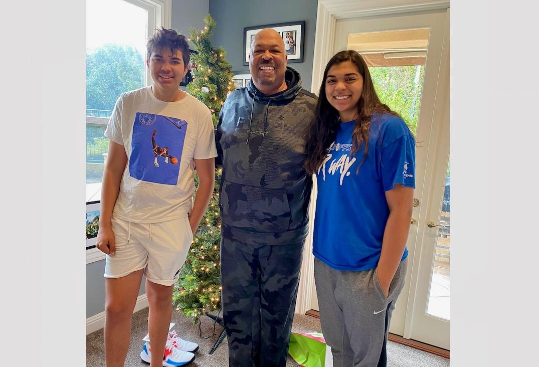 Avanath Capital's Daryl Carter with his two children, Nathan and Ava. 
