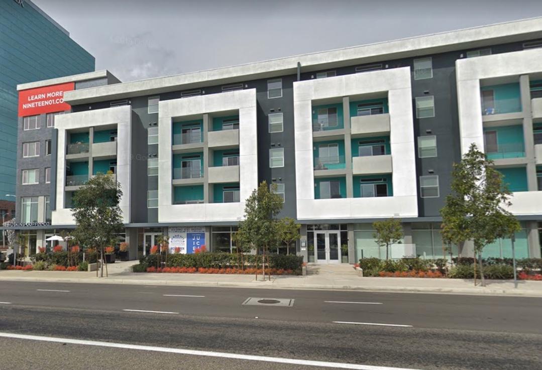 A 264-unit mixed-use residential and retail building at 1901 E. First Street in Santa Ana