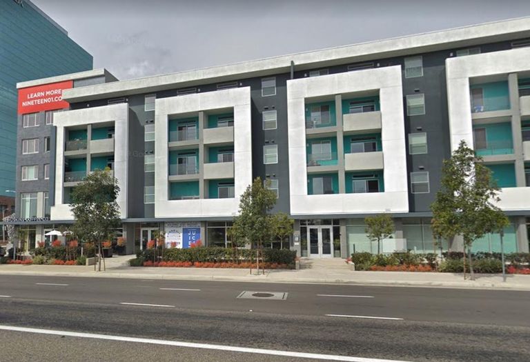 A 264-unit mixed-use residential and retail building at 1901 E. First Street in Santa Ana