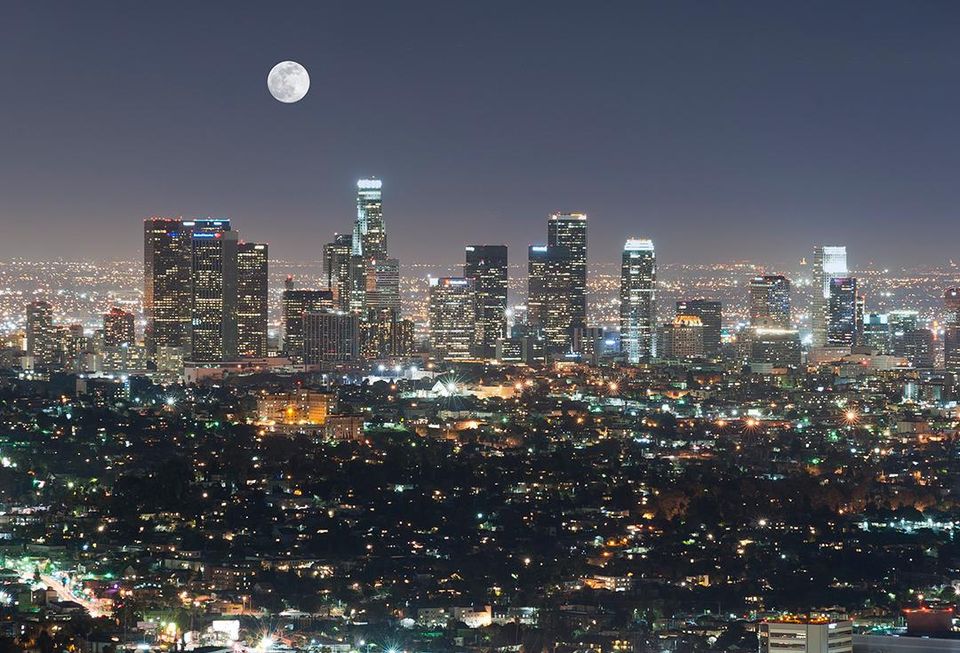 Downtown LA At Night