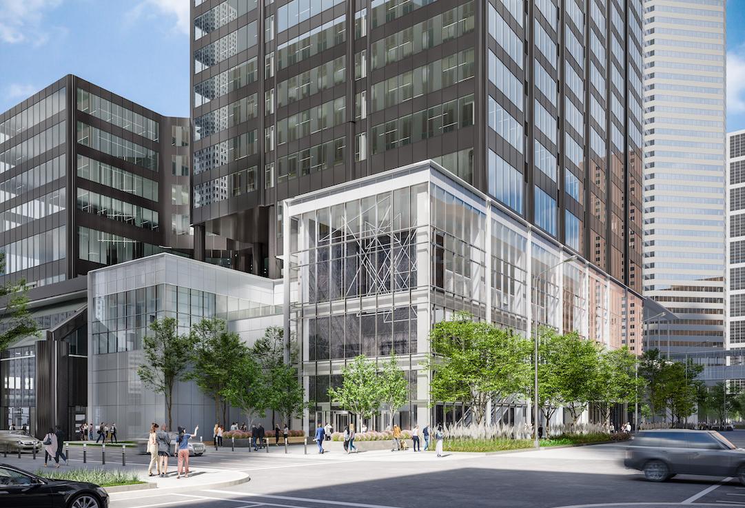 A Rendering Of The 2 Houston Center Lobby In Downtown Houston