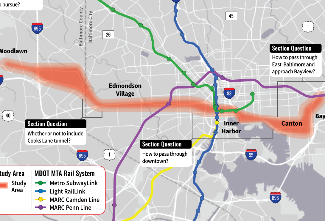 Maryland Transit Agencies Release Likely Red Line Paths