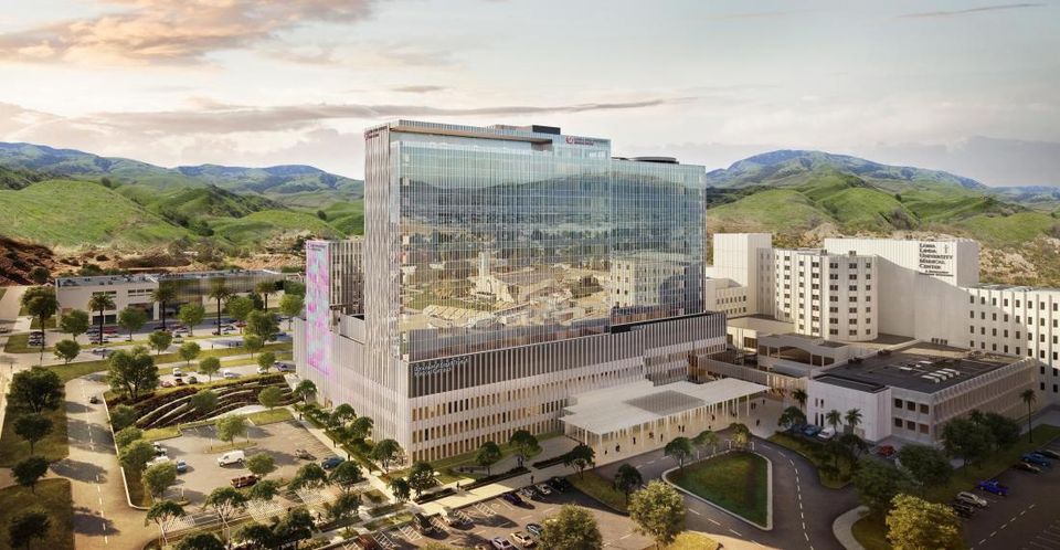 Rendering of Loma Linda's new hospital.