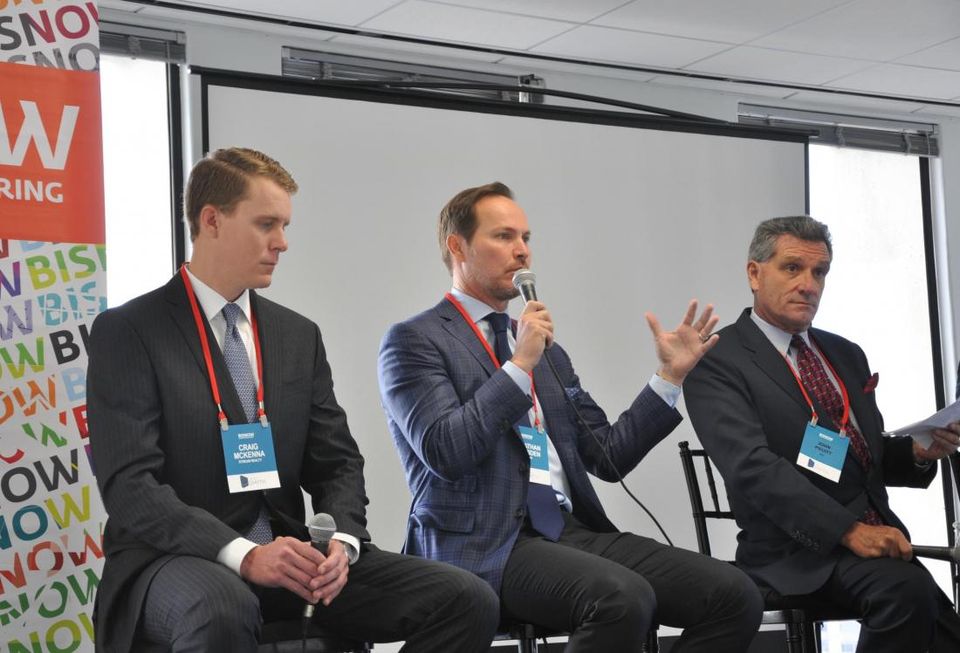 Stream Realty Vice President Craig McKenna, Midway CEO Jonathan Brinsden, JLL Executive Vice President John Pruitt