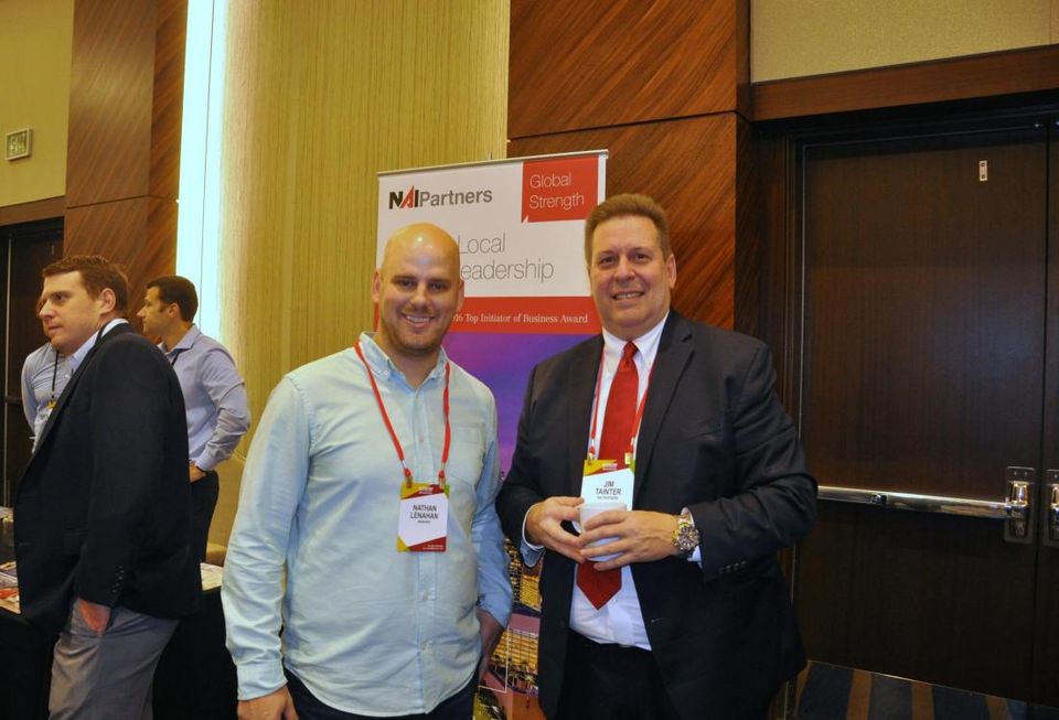 WeWork South Head of Operations Nathan Lenahan, NAI Partners Managing Director Jim Tainter