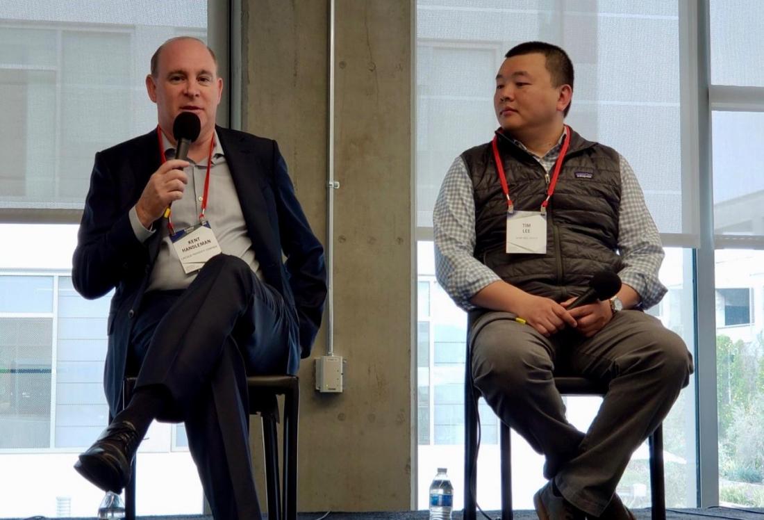 Lincoln Property Co.'s Kent Handleman and Olive Hill Group's Tim Lee Lincoln Property Co.'s Kent Handleman and Olive Hill Group's Tim Lee at Bisnow’s Silicon Beach 2018: What's Next For LA's Growing Tech Sector? event at the Bluffs at Playa Vista.