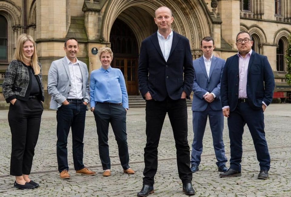 Gavin Taylor, Regional General Manager of FEC (centre) and the Manchester project team