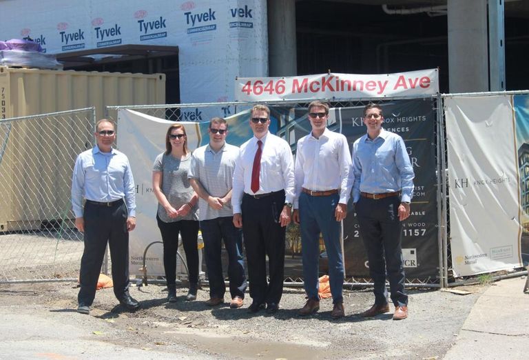 TCC Senior Vice President Gary Mann, Veronica Klein and Bob Henning with Northwestern Mutual Real Estate, TCC Senior Managing Director Scott Krikorian, TCC Senior Associate Scott Kirchhoff, and TCC Development Manager Conner Best