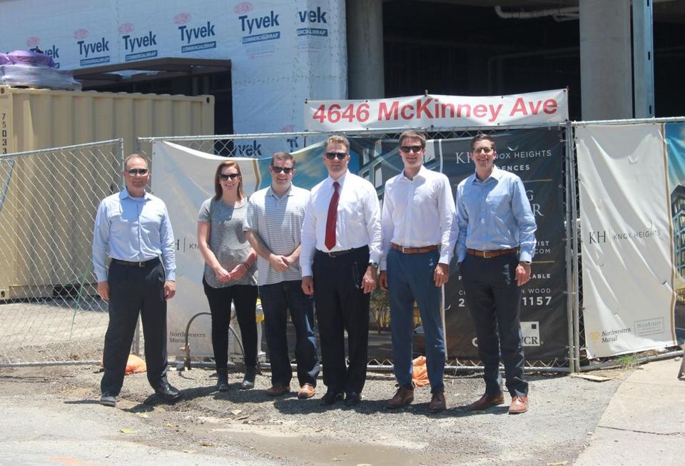 TCC Senior Vice President Gary Mann, Veronica Klein and Bob Henning with Northwestern Mutual Real Estate, TCC Senior Managing Director Scott Krikorian, TCC Senior Associate Scott Kirchhoff, and TCC Development Manager Conner Best