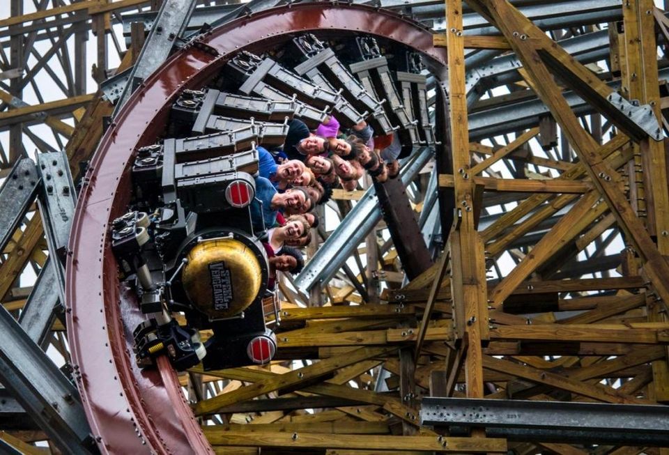 Steel Vengeance roller coaster at Cedar Point in Sandusky, Ohio