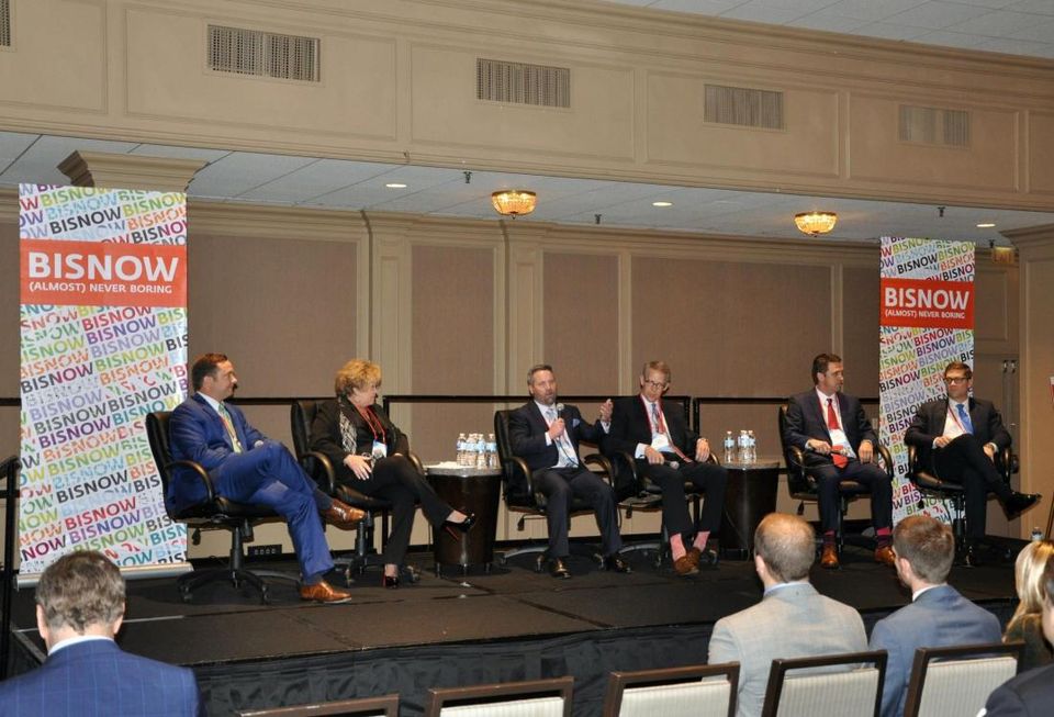 DCT Industrial Vice President Micahel Flowers, The Richland Cos. CEO Edna Meyer-Nelson, Lee & Associates Managing Principal Mike Spears, Duke Realty Senior Vice President David Hudson, Molto Properties Vice President Chad Parrish, ARCO Design/Build Southwest Director Of Business Development John Atcheson