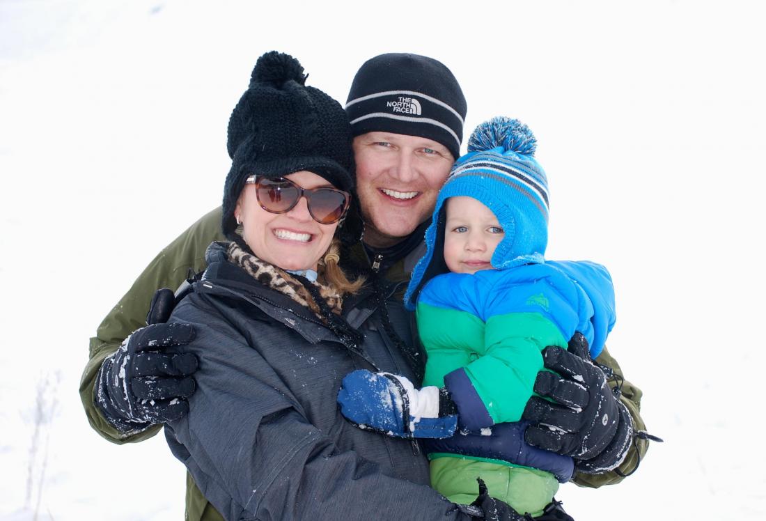 Greystar Director of development JR Thulin with wife and son