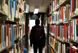 student housing, library university