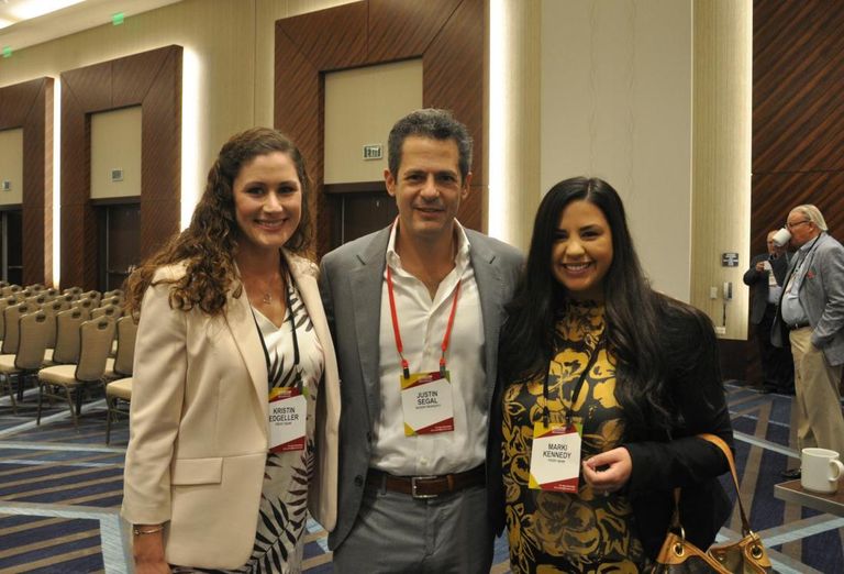 Frost Bank Vice President Kristen Edgeller, Boxer Property President Justin Segal, Frost Bank Associate Relationship Manager Marki Kennedy 