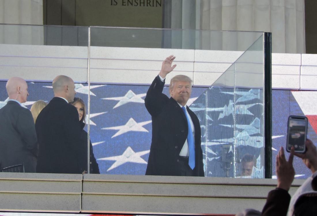 Donald Trump the night before his inauguration