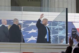 Donald Trump the night before his inauguration