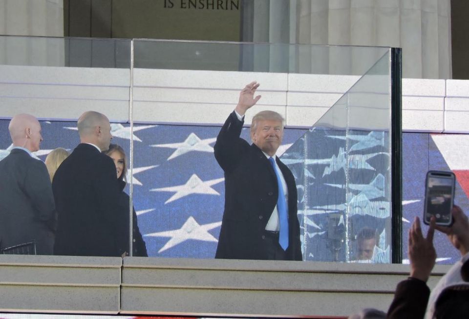 Donald Trump the night before his inauguration