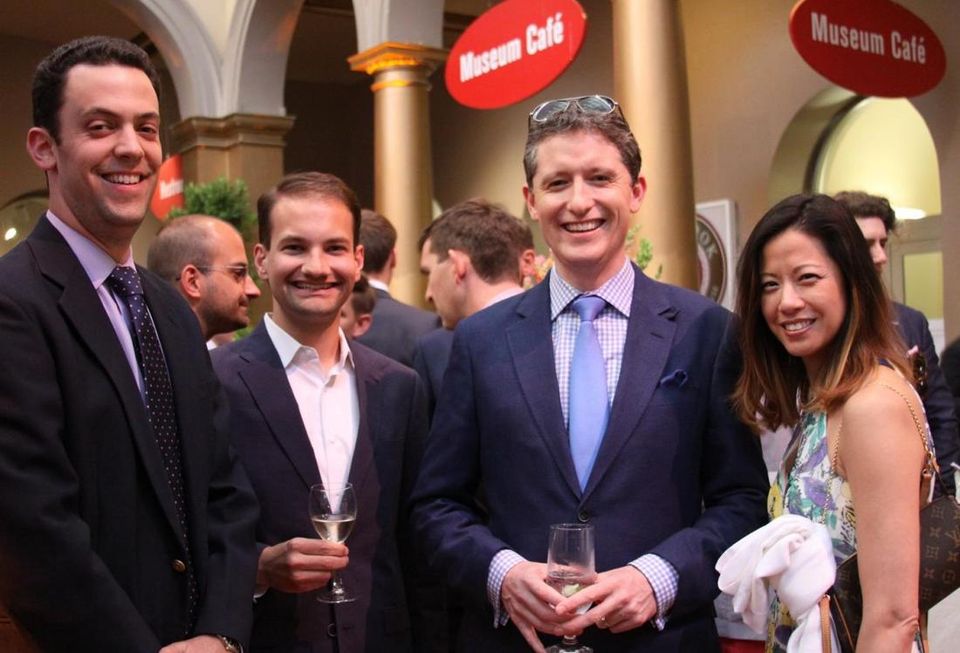 Williams & Connolly Partner Nicholas Boyle, second from right, with W&C's David Baumgarten and Eric Hamilton and CoStar's Jaye Campbell at a 2016 gala