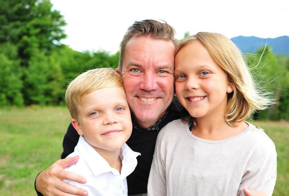 Mark Little with children