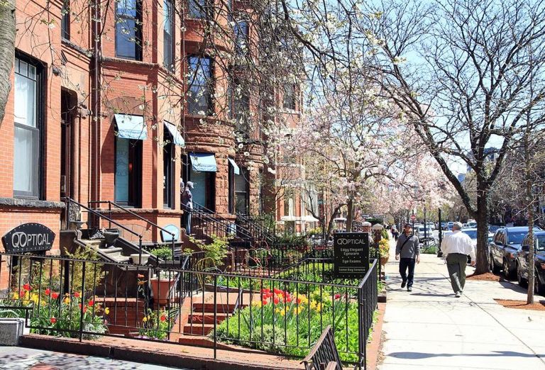 Boston street walking