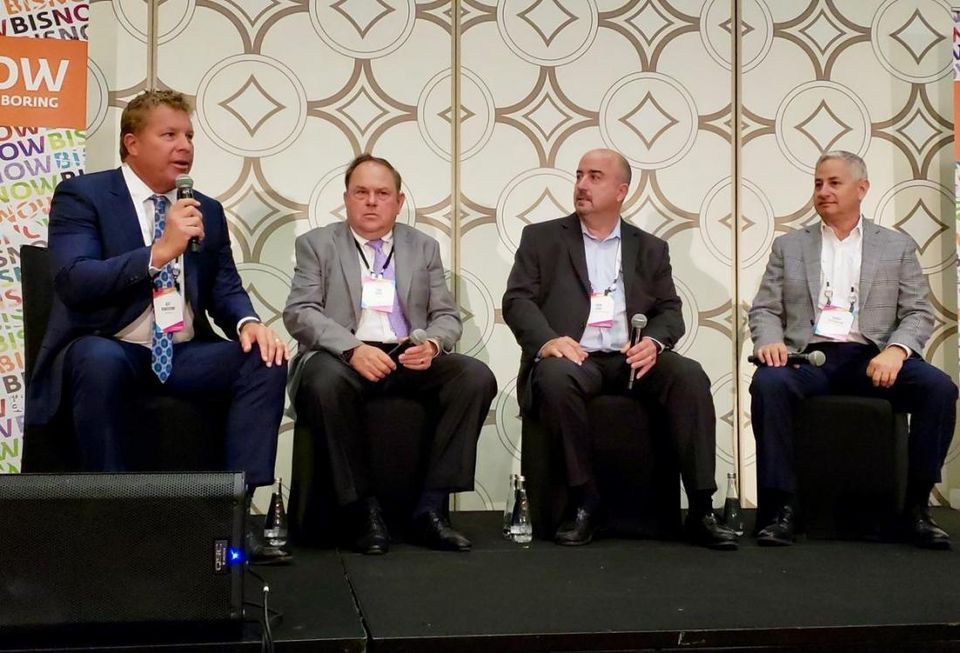 Berkadia Managing Director Jeff Rowerdink, TruAmerica CEO Bob Hart, Essex Property Trust Chief Investment Officer John Eudy and Equity Residential Executive Vice President Barry S. Altshuler.