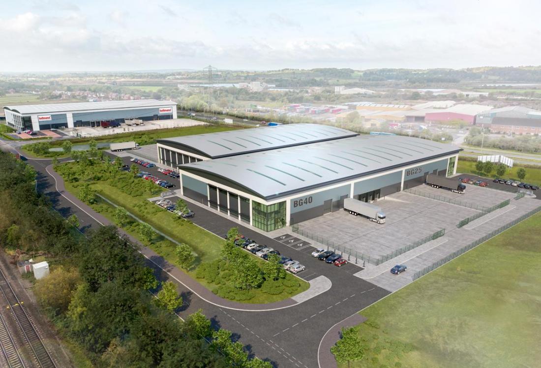 Burton Gateway, developed by St Modwen, Midland sheds warehousing logistics mid-box