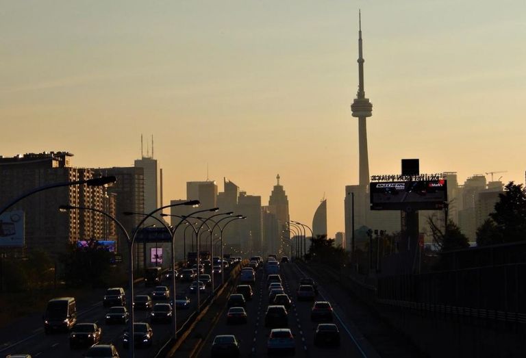 Toronto skyline traffic Statistics Canada