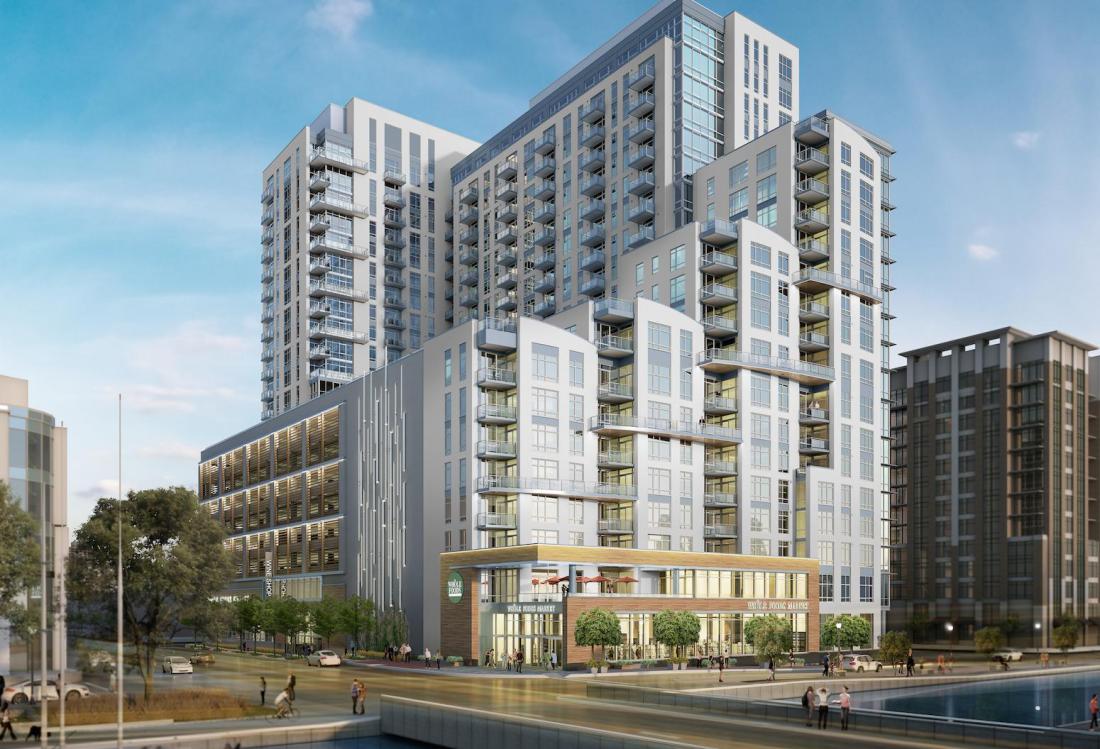 Rendering of the Whole Foods project in Baltimore's Harbor East