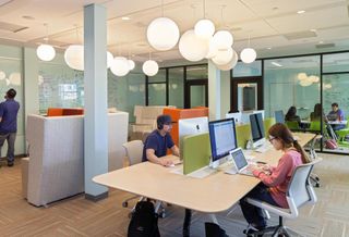 A variety of study spaces are finding their way into amenity packages at the newest student housing developments. Currie Hall, University of Southern California in Los Angeles, opened Fall 2016.