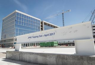 KDC topped out at JPMorgan Chase & Co.’s new 1M SF corporate campus at Legacy West. Construction began in the first half of 2016.