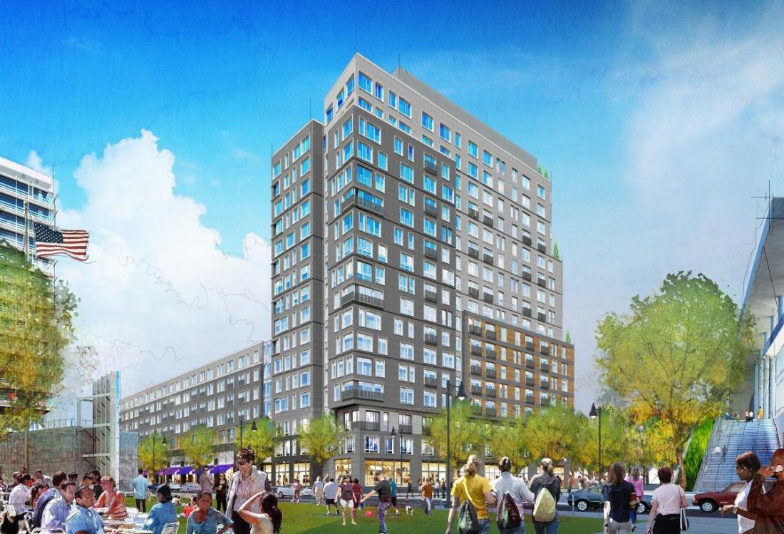 Boston Landing Residential Tower Celebrates Topping Off