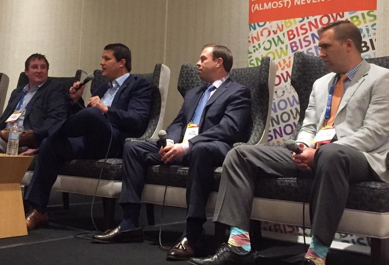 FCL Builders Vice President Jeff Bonfoey, MRP Industrial Co-Founder Reid Townsend, DCT Industrial Senior Vice President Tom Meehan and Bohler Engineering Associate Joe Uciferro