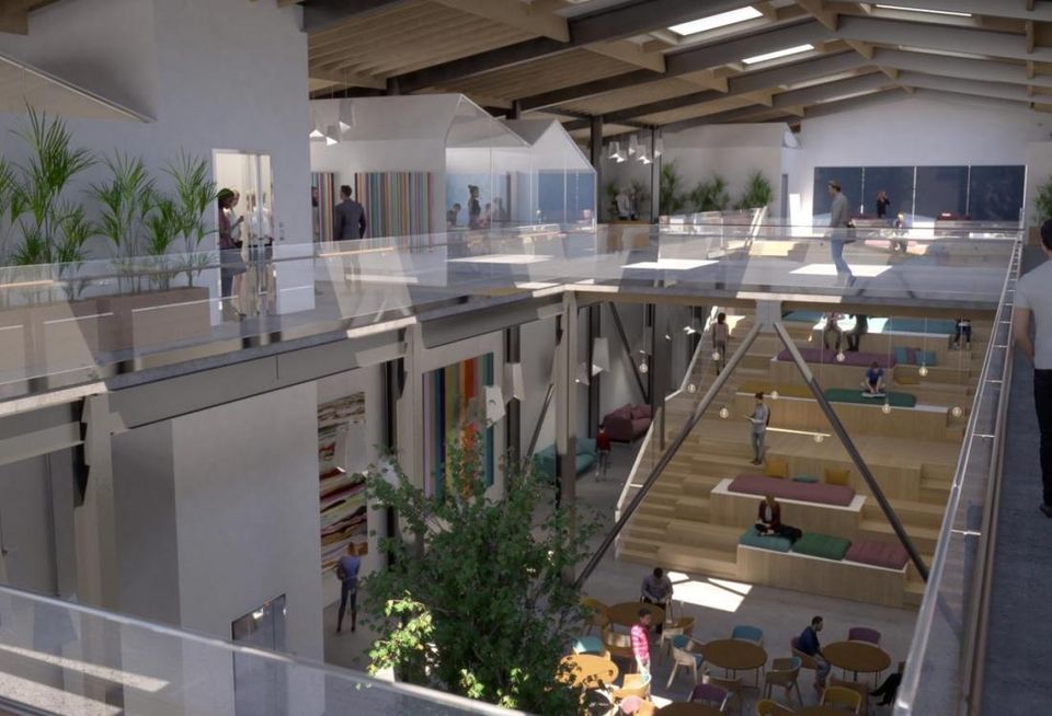 A rendering of security startup Ring's new headquarters in Hawthorne. Vella Group is developing the 62K SF property at 12515 Cerise Ave. in Hawthorne. M-Rad architecture in Los Angeles is designing Ring's new headquarters.