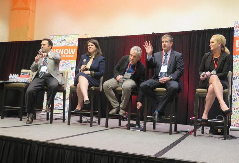Bisnow's panel on the Rise of Doral was moderated by Bilzin Sumberg​ partner Anthony De Yurre and featured Doral Vice Mayor Ana Maria Rodriguez, Zyscovich Architects CEO and founder Bernard Zyscovich, Cushman & Wakefield Vice Chairman Brian Gale and Jackson Health Systems Senior Vice President for Program Planning and Business Development Laura Hunter.