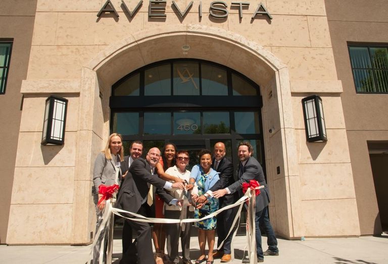 Alice at the grand opening for AveVista Apartments in Oakland, California.  Developed by Bridge Housing.