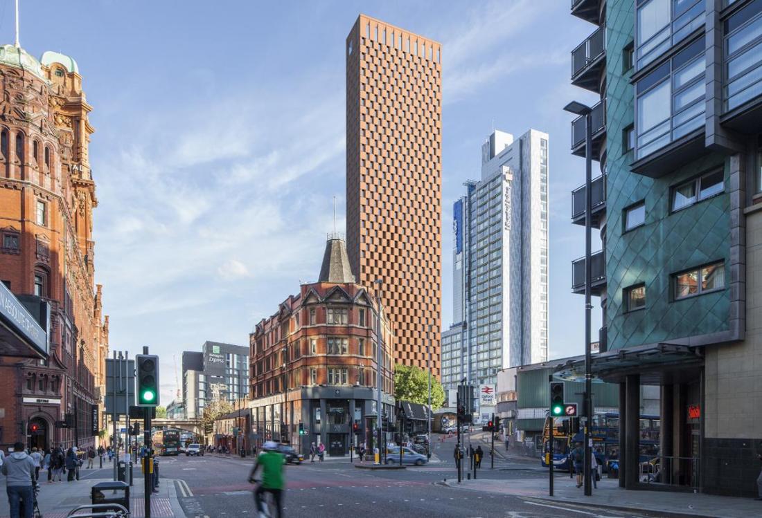 Plans to build a 55-storey high-end student accommodation skyscraper and a SME incubator in Manchester city centre have been revealed.

Specialist student housing developer Student Castle have put forward proposals for the Hulme Street scheme, which would also see an area of the existing multi-storey car park partially de-constructed to reconfigure the layout.

Featuring 850 studio apartments, the 165-metre tall purpose-built accommodation has been designed for undergraduate and postgraduate student