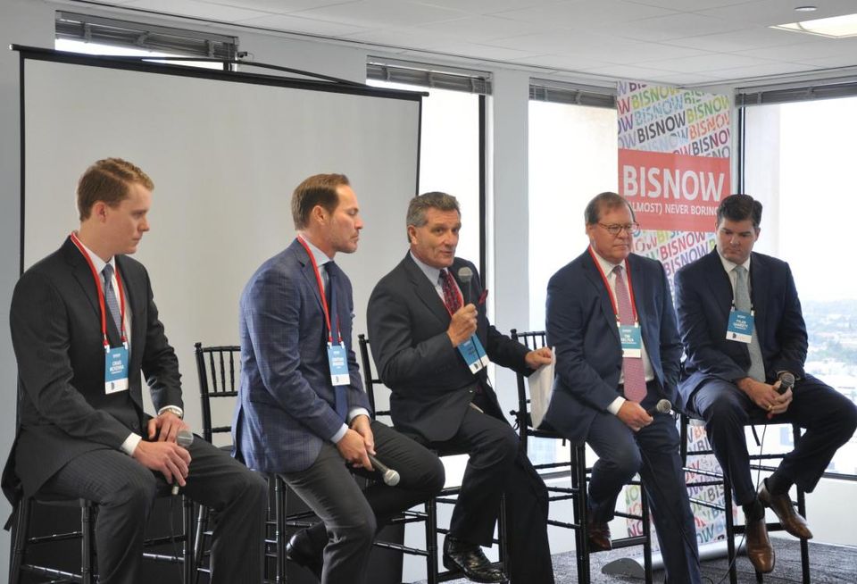 Stream Realty Vice President Craig McKenna, Midway CEO Jonathan Brinsden, JLL Executive Vice President John Pruitt, Cushman & Wakefield Executive Vice Chairman Time Relyea, Transwestern Vice President Tyler Garrett