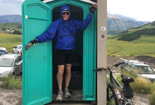 Here is the shot that Herb Weitzman sent me from his family vacation in Crested Butte, Colorado. Herb says, ‘I took refuge when I suddenly got caught in a lighting and rain storm on my 10-mile mountain bike ride in Mt. Crested Butte today.”
