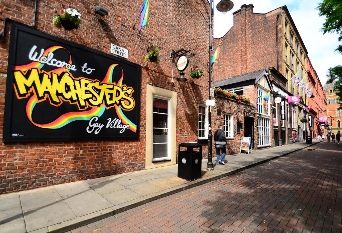 Manchester's gay village at Canal Street