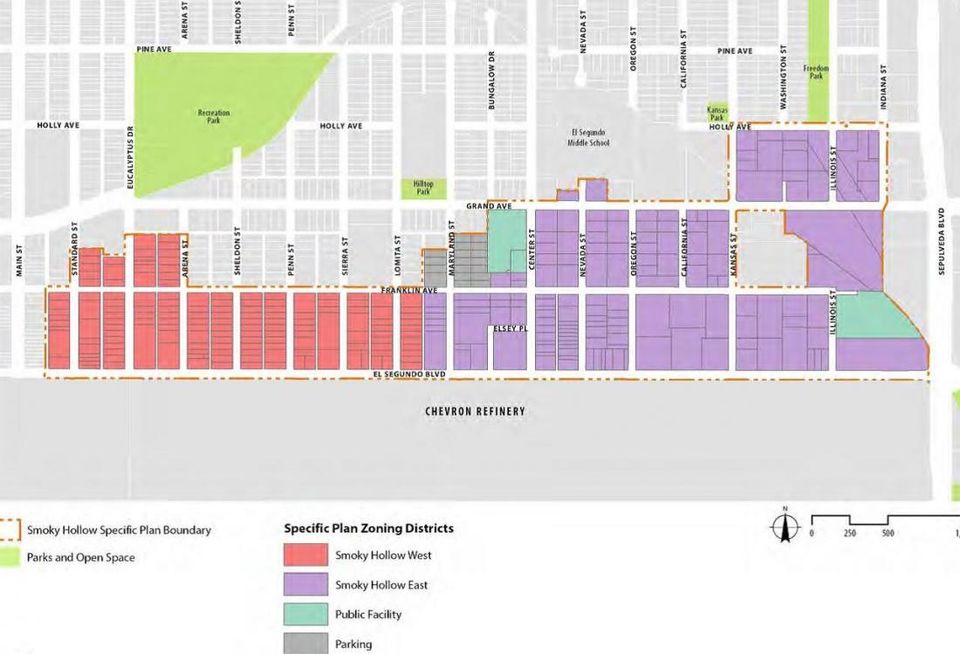 A map of Smoky Hollow in El Segundo