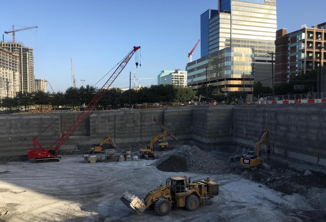 “DPR is pleased to have reached the excavation milestone for RED Development’s The Union project, and we look forward to an on schedule completion in 2018,” said Jeff Parsons with DPR Construction for Dallas. “Any project like this that’s confined to a tight, congested area presents a unique set of challenges, but it’s these challenges that allow us to work with our clients to build innovative solutions that put our team’s high levels of quality and efficiency to work.”