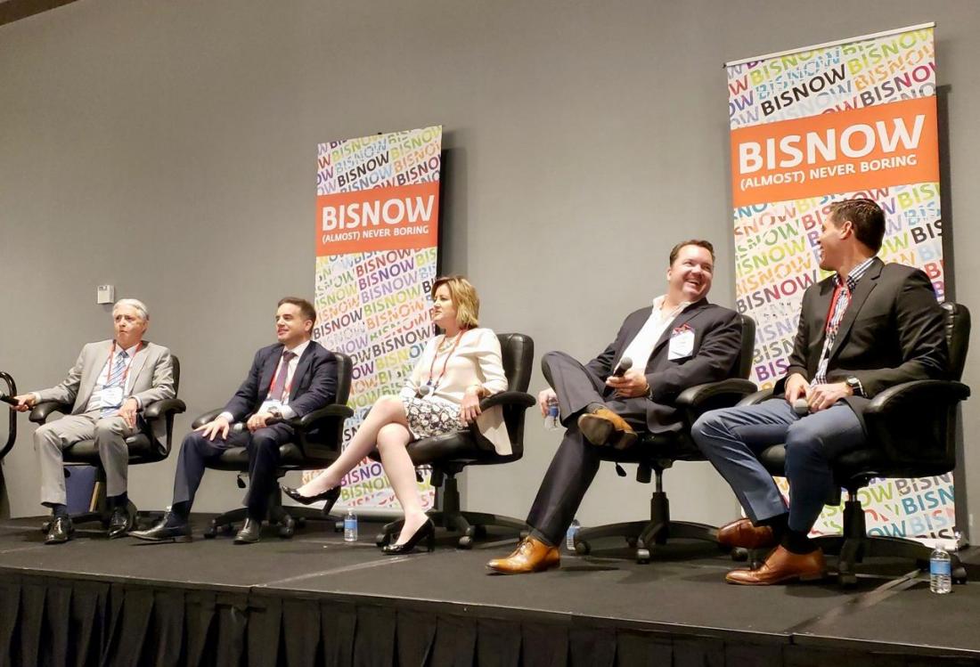 Allen Matkins' William Devine, Blackwood's Gilad Ganish, Laguna Niguel's Kristine Ridge, Sentinel Real Estate Group's Colby Durnin and Alliance Residential's Michael Wilborn Allen Matkins' William Devine, Blackwood's Gilad Ganish, Laguna Niguel's Kristine Ridge, Sentinel Real Estate Group's Colby Durnin and Alliance Residential's Michael Wilborn at Bisnow's Future Of South Orange County at the Irvine Marriott.