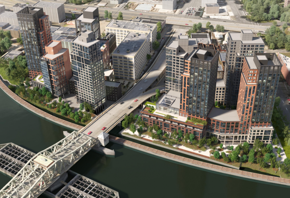 The master plan designed for the waterfront development in the South Bronx, which Brookfield bought September, 208