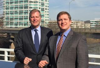 Avison Young Philadelphia managing director David Fahey (L) and SVP of capital markets Jim Pasquarella (R)