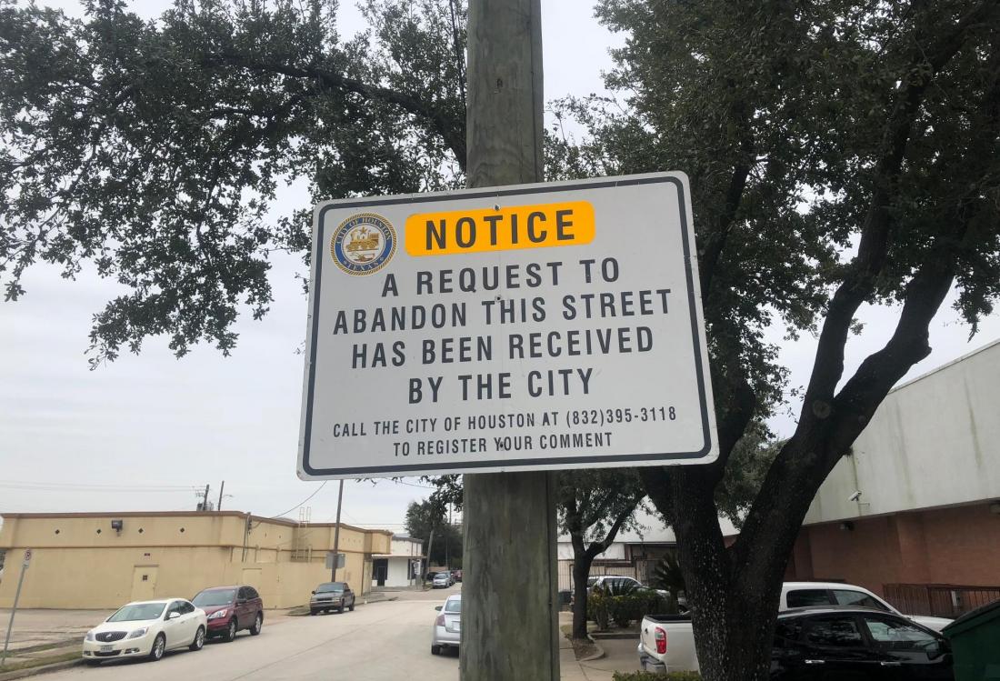 Notice of Request To Abandon Rosalie Street in Midtown 