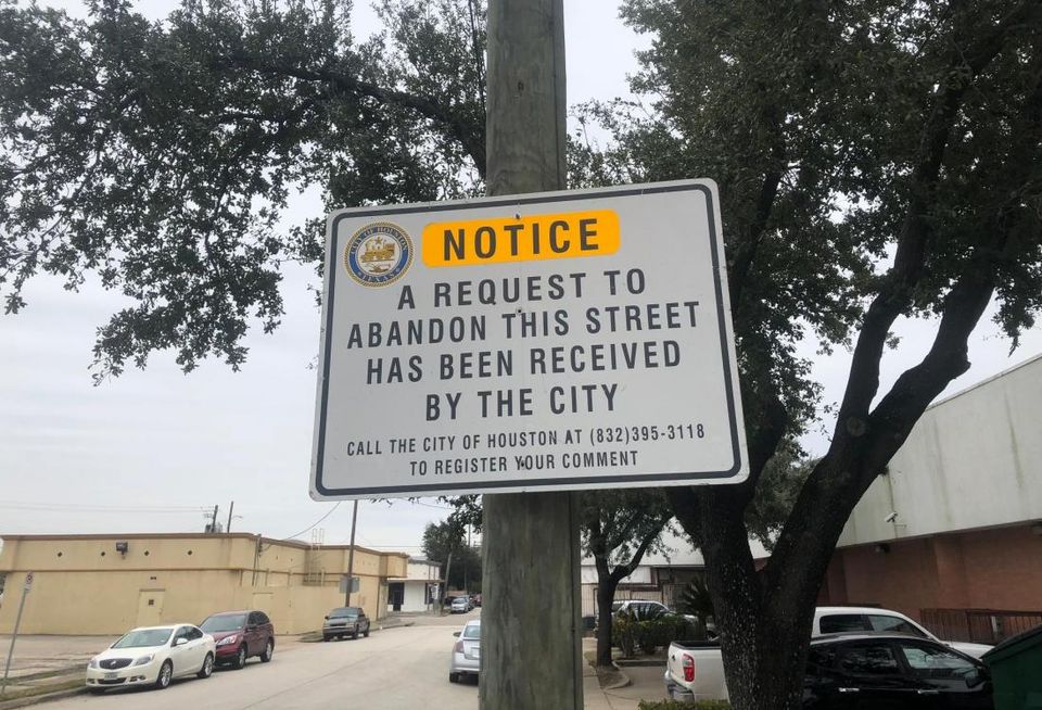 Notice of Request To Abandon Rosalie Street in Midtown