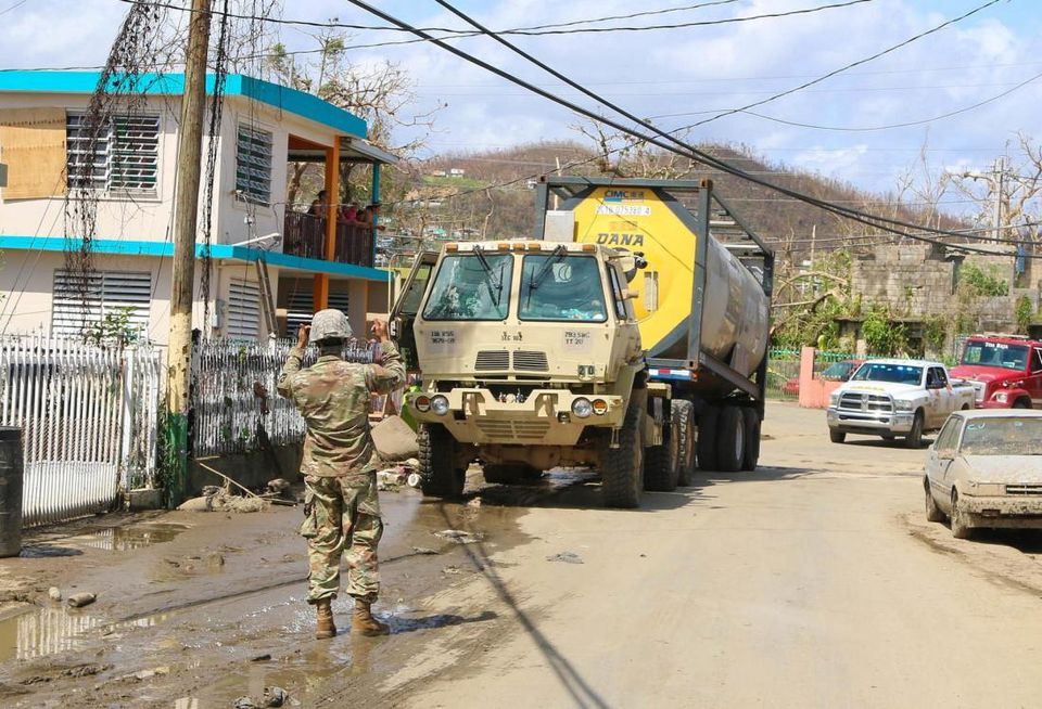 The National Guard in Puerto Rico after hurricanes in 2017