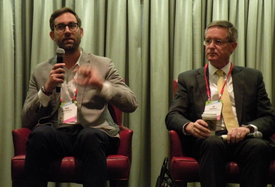 WiredScore CEO Arie Barendrecht and McCaffery Interests President Ed Woodbury